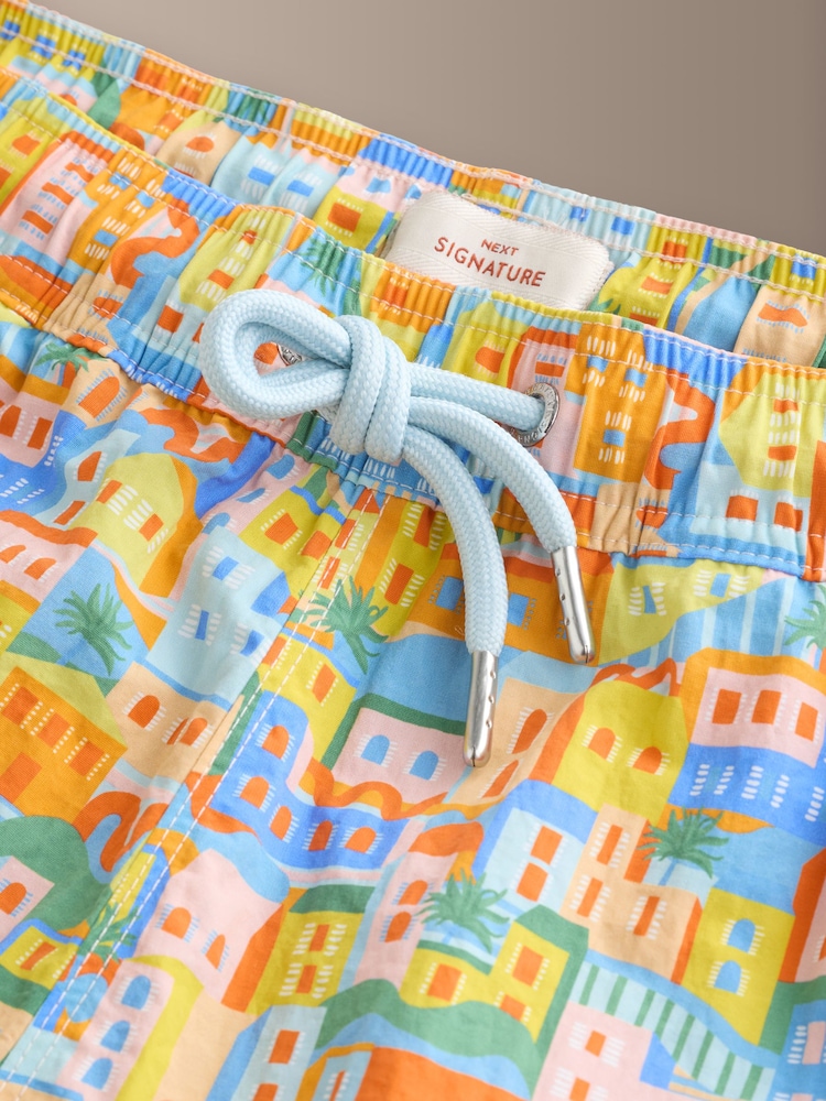 Multicolour City Scene - Signature Liberty Print Swim Shorts - Εικόνα 2 από 4