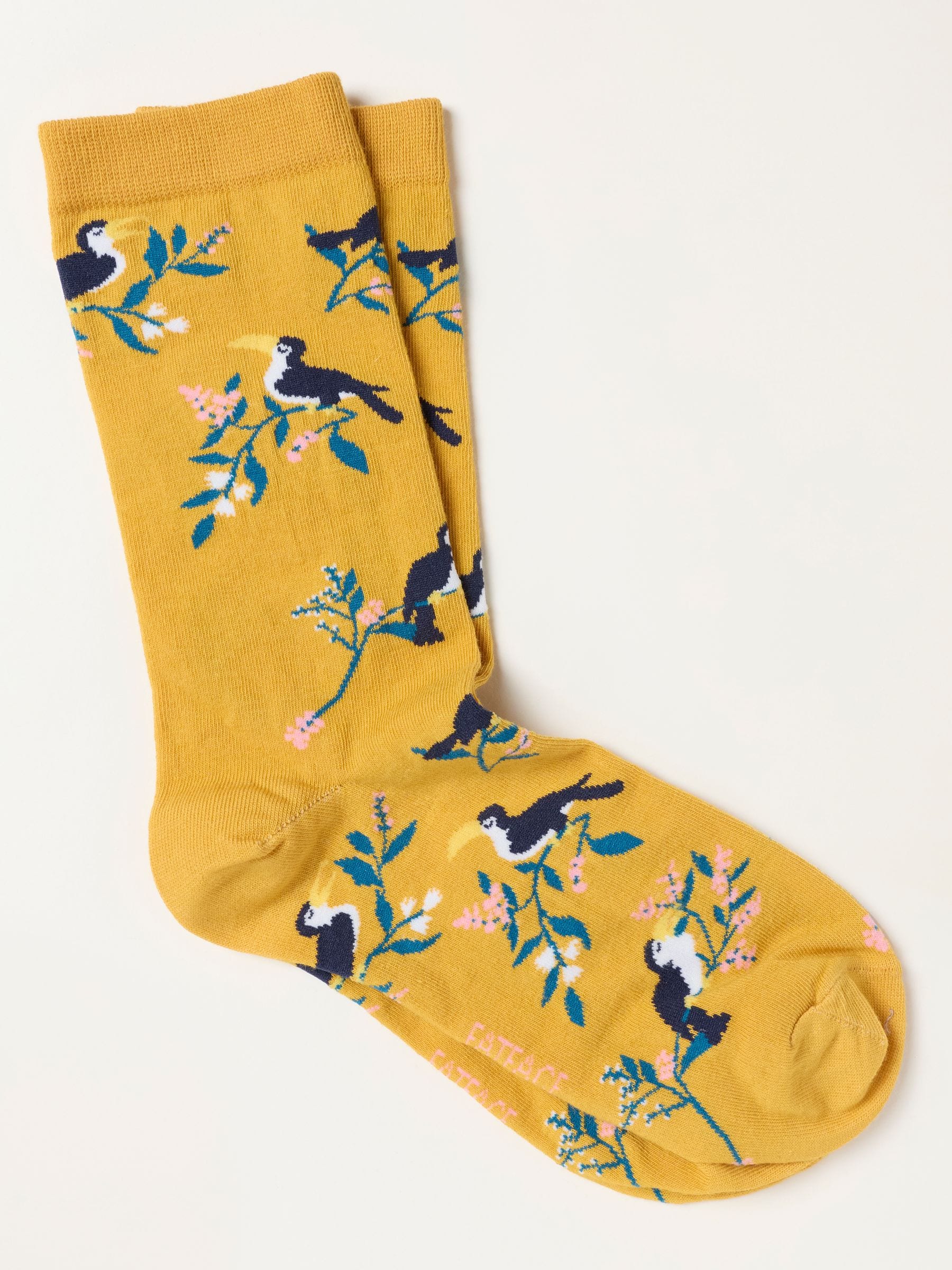 Fat Face Women's Socks - Cotton Blend - Yellow