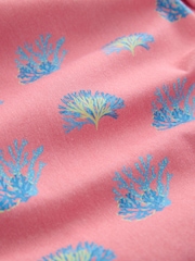 ផ្កាថ្មពណ៌ផ្កាឈូក - ខោហែលទឹកខ្លីបោះពុម្ព 5 អ៊ីញ ជាមួយកប្បាស - រូបភាព 9 នៃ 9