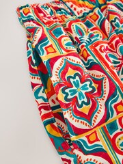 Red Tile Print 5 Inch Swim Shorts - Image 7 of 8