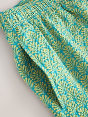 Teal/Yellow Shell - Seersucker 5 inch Swim Shorts - Obraz 8 z 8