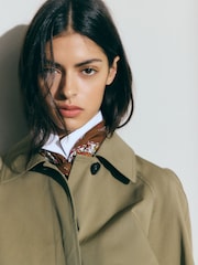 BHOEM Khaki Green Balloon Gabardine Jacket - Imaginea 2 din 6