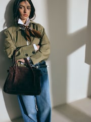 BHOEM Khaki Green Balloon Gabardine Jacket - Imaginea 6 din 6