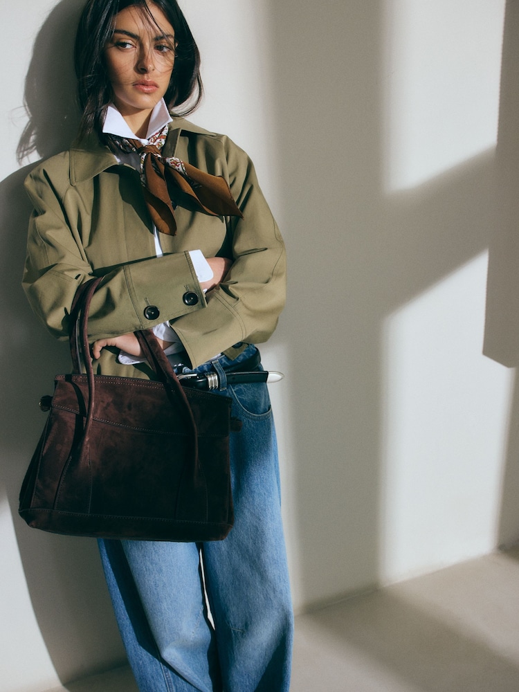 BHOEM Khaki Green Balloon Gabardine Jacket - Imaginea 6 din 6