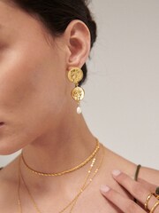 Odella Pearl Drop Stud Earrings - Image 2 of 2