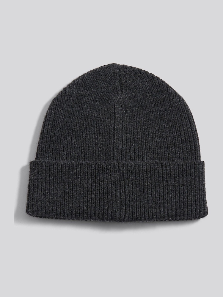 U.S. Polo Assn Dark Grey Signature Double Horsemen Knit Beanie - Image 2 of 3 U.S. Polo Assn Dark Grey Signature Double Horsemen Knit Beanie - Image 2 of 3