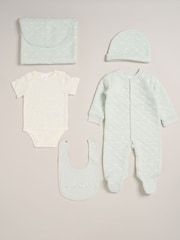 Rock-A-Bye Baby Boutique Baby Quilted All-In-One Gift Set 5 Piece - Image 1 of 6