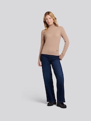 لون طبيعي - U.S. Polo Assn. Fine Cable Roll Neck Jumper - صورة 3 من 7