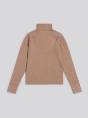 لون طبيعي - U.S. Polo Assn. Fine Cable Roll Neck Jumper - صورة 7 من 7