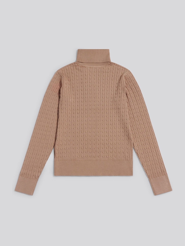 لون طبيعي - U.S. Polo Assn. Fine Cable Roll Neck Jumper - صورة 7 من 7 لون طبيعي - U.S. Polo Assn. Fine Cable Roll Neck Jumper - صورة 7 من 7