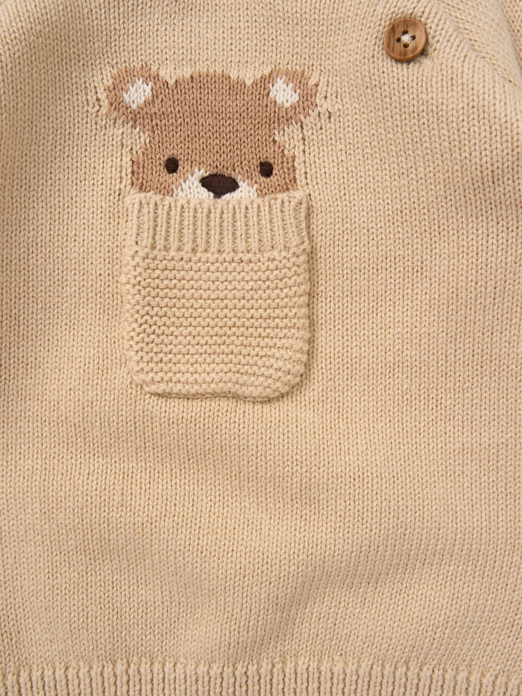Rock-A-Bye Baby Boutique True Knit Brown Cardigan Trousers Outfit Set - Image 5 of 5 Rock-A-Bye Baby Boutique True Knit Brown Cardigan Trousers Outfit Set - Image 5 of 5
