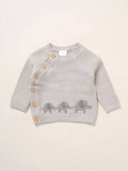 Rock-A-Bye Baby Boutique True Knit Elephant Cardigan And Footed Trousers Outfit Set - Image 3 of 5