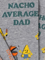 FatFace Grey Nacho Your Average Dad Socks - Image 2 of 2