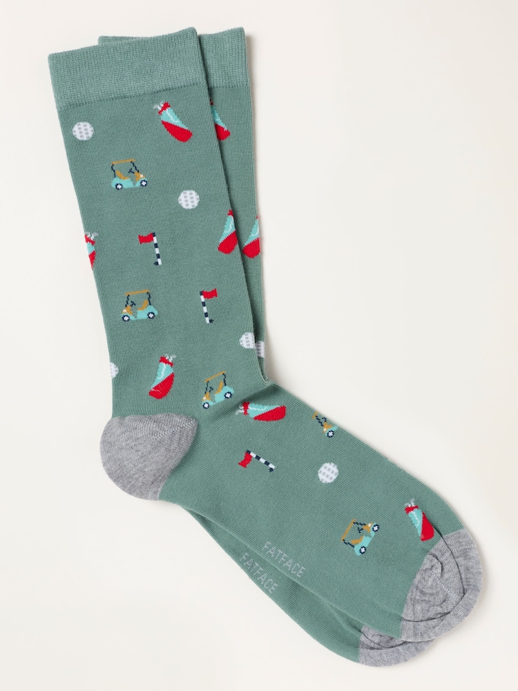 FatFace Green Golf Socks - Image 1 of 2