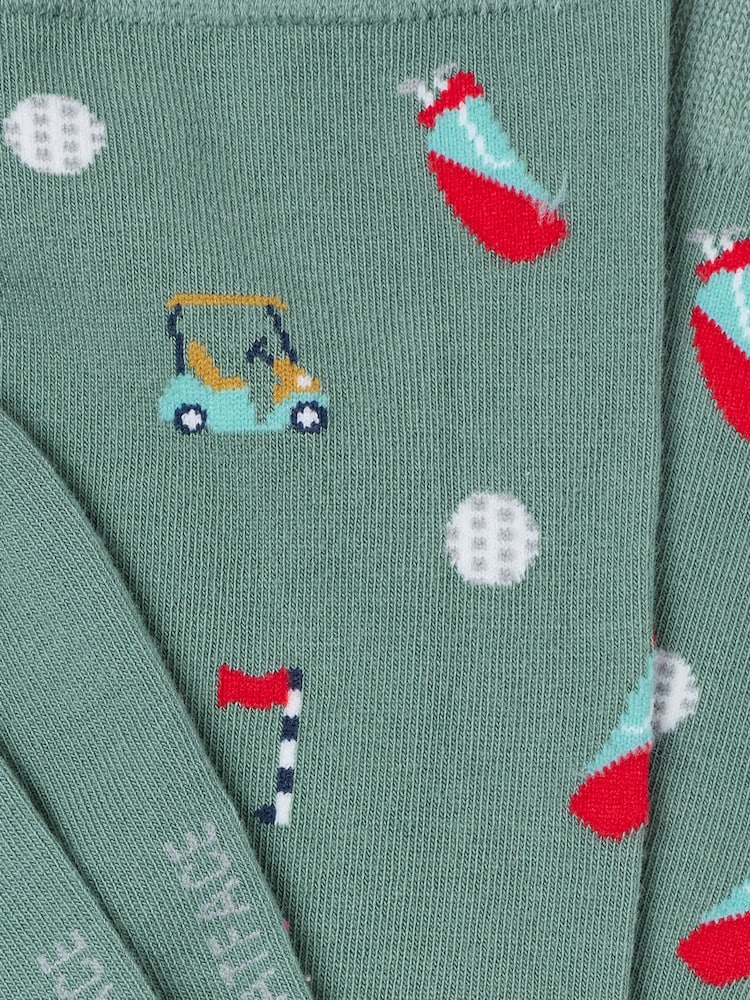 FatFace Green Golf Socks - Image 2 of 2