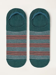 FatFace Green Stripe Footsie Socks - Image 1 of 2