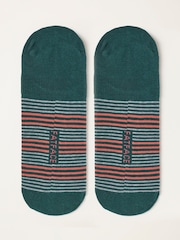 FatFace Green Stripe Footsie Socks - Image 2 of 2