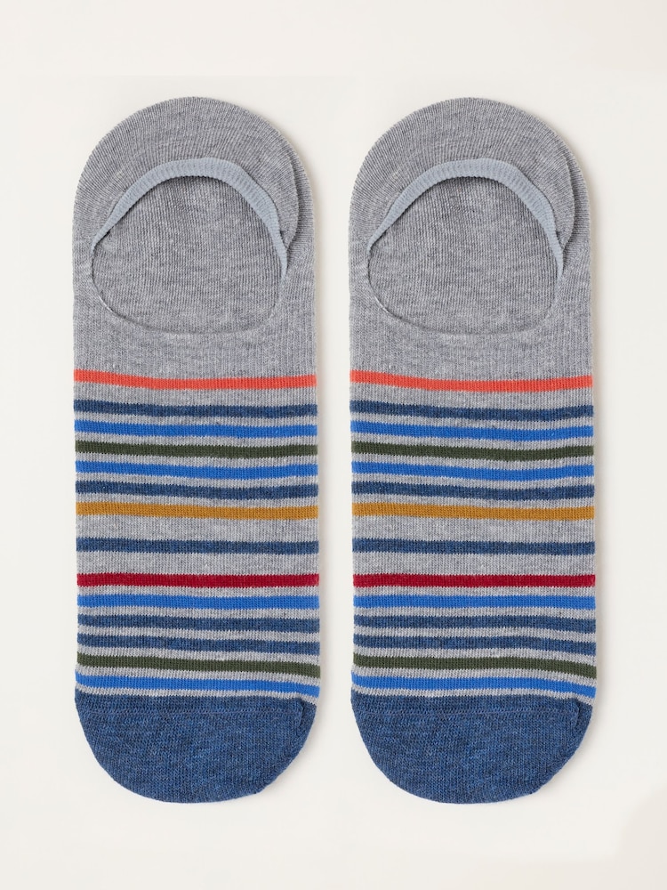 FatFace Grey Stripe Footsie Socks - Image 1 of 2