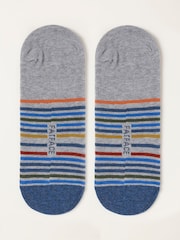 FatFace Grey Stripe Footsie Socks - Image 2 of 2