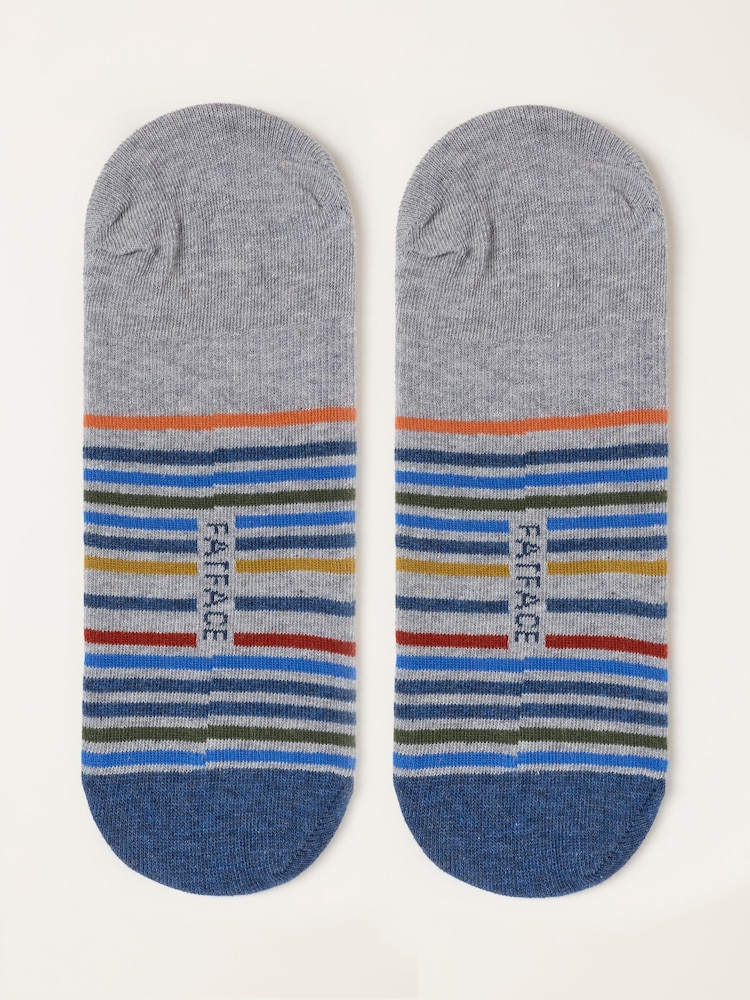 FatFace Grey Stripe Footsie Socks - Image 2 of 2