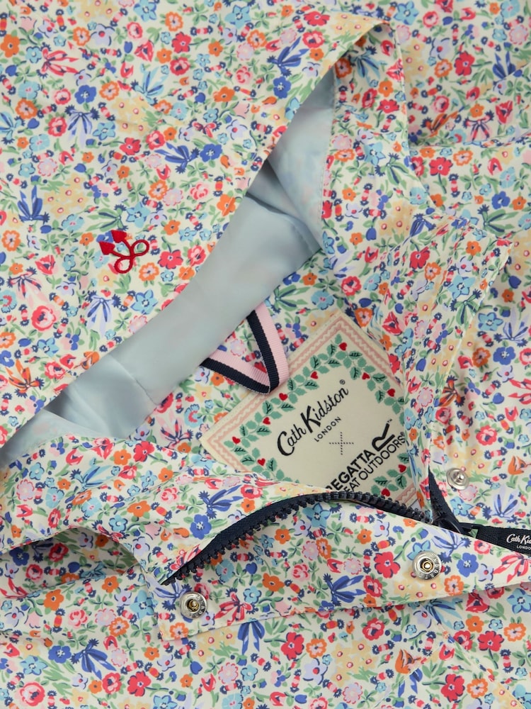 Cath Kidston Regatta Natural Long Waterproof Shell Jacket - Image 11 of 11