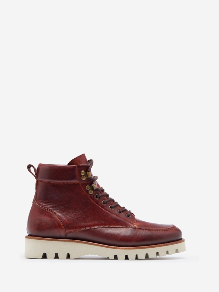 Oliver Sweeney Dip Dyed Calf Leather Moc Toe Brown Boots - Image 1 of 5