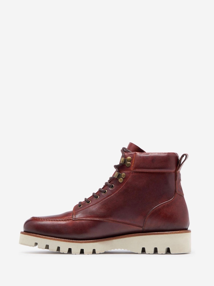 Oliver Sweeney Dip Dyed Calf Leather Moc Toe Brown Boots - Image 2 of 5