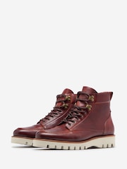 Oliver Sweeney Dip Dyed Calf Leather Moc Toe Brown Boots - Image 3 of 5