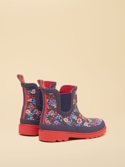 Navy & Red Floral - Joules Kids Ankle Wellies - Պատկեր 3 6-ից