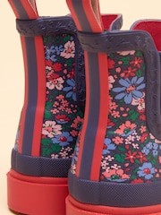 Navy & Red Floral - Joules Kids Ankle Wellies - Պատկեր 6 6-ից