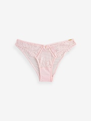Boux Avenue Pink Lillian Lace Briefs - Image 5 of 5