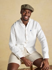 Joules Ashby Green Tweed Flat Cap - Image 3 of 8