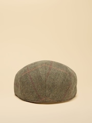 Joules Ashby Green Tweed Flat Cap - Image 6 of 8