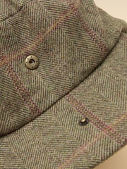 Joules Ashby Green Tweed Flat Cap - Image 8 of 8