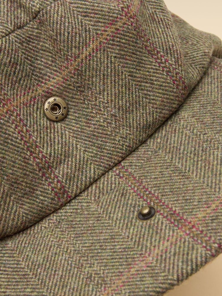 Joules Ashby Green Tweed Flat Cap - Image 8 of 8 Joules Ashby Green Tweed Flat Cap - Image 8 of 8