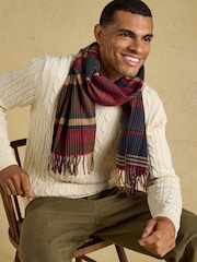 Joules Langtree Burgundy Hotch Potch Scarf - Image 2 of 8