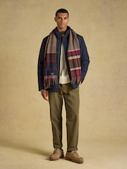 Joules Langtree Burgundy Hotch Potch Scarf - Image 3 of 8