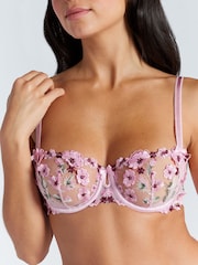 Boux Avenue Evelyn Floral Embroidered Balconette Bra - Image 2 of 2