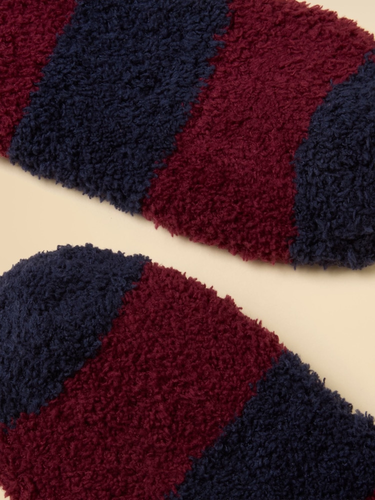Joules Men's Fluffy Red & Navy Racecar Socks - Image 3 of 3 Joules Men's Fluffy Red & Navy Racecar Socks - Image 3 of 3
