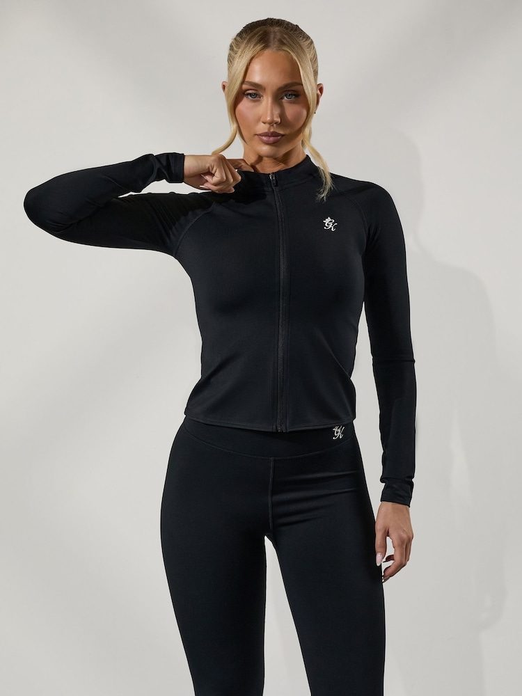 Gym King Black 365 LS Full Zip Funnel - Image 2 of 12