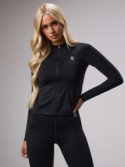 Gym King Black 365 LS Full Zip Funnel - Image 7 of 12