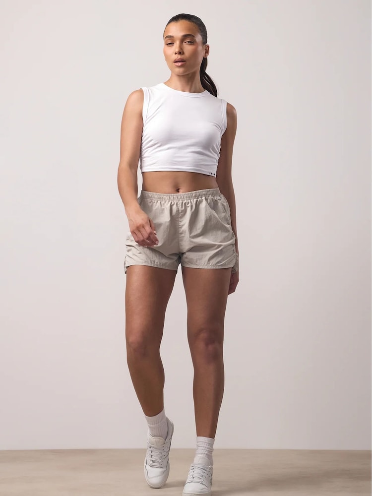 Gym King White Ruched Jersey Tank - Image 9 of 9 Gym King White Ruched Jersey Tank - Image 9 of 9