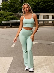 Gym King Green 365 Regular Flared Trousers - Image 10 of 12