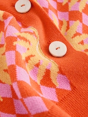 Eleanor Bowmer Pink/Yellow Sun Knitted Cardigan - Image 2 of 3