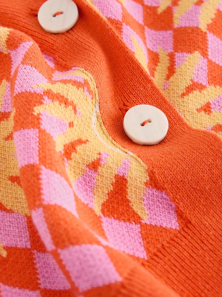 Eleanor Bowmer Pink/Yellow Sun Knitted Cardigan - Image 2 of 3