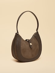 Joules Chocolate Brown Crossbody Saddle Bag - Image 5 of 8