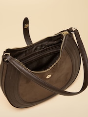 Joules Chocolate Brown Crossbody Saddle Bag - Image 8 of 8