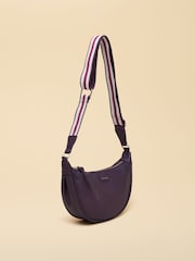 Joules Jade Purple Half Moon Adjustable Cross-Body Bag - Image 5 of 8