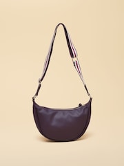 Joules Jade Purple Half Moon Adjustable Cross-Body Bag - Image 6 of 8