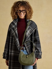 Joules Khaki Green Crossbody Saddle Bag - Image 1 of 9